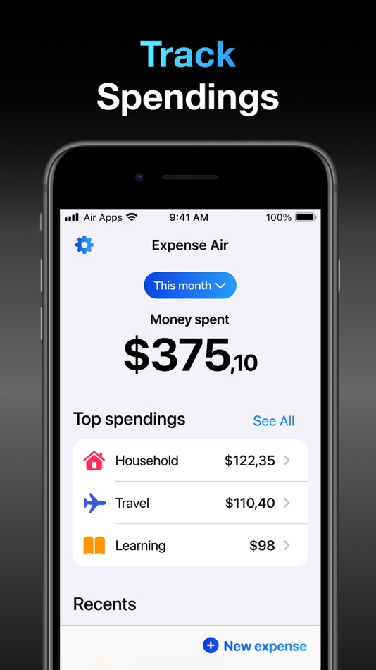 #3. Expense Air - Spending Tracker (iOS) Podle: Air Apps Systems