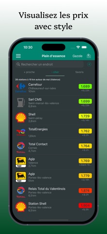 Plein d'essence: Petrol Prices iPhone screenshot