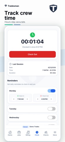 Tradesman - Field Service screenshot