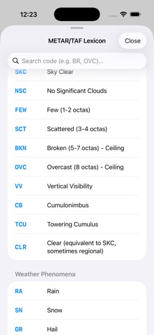 METAR•TAF Flow iPhone screenshot 2