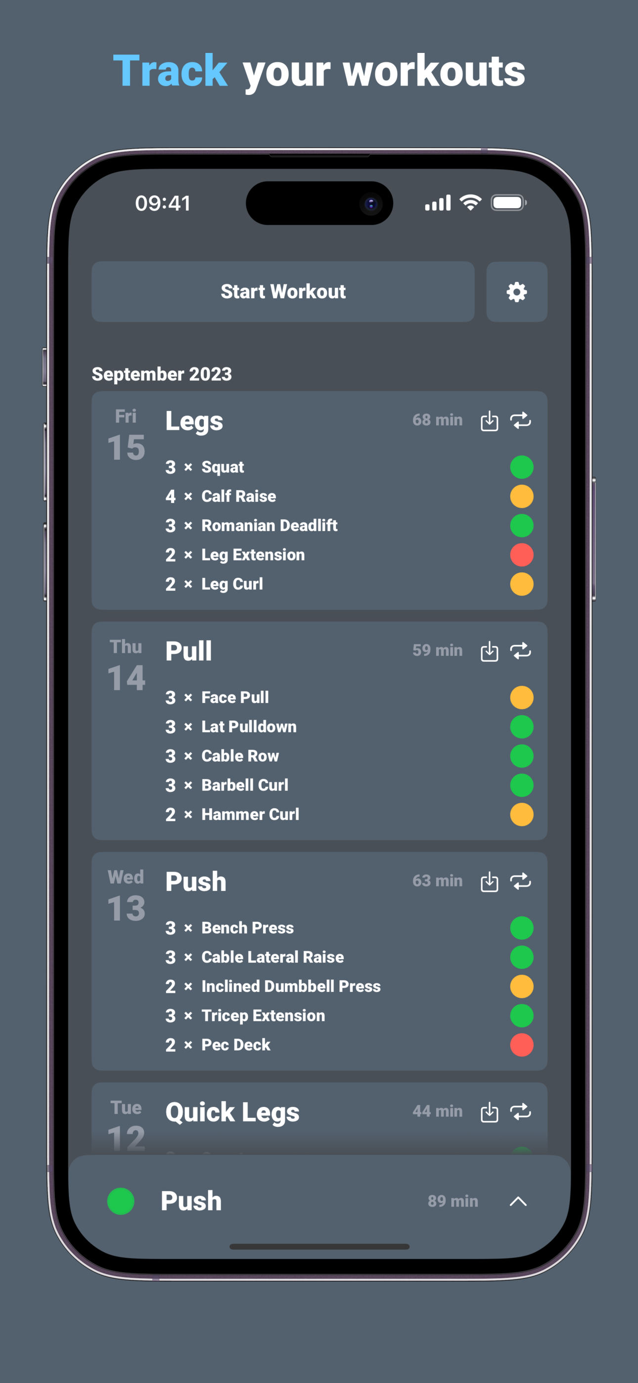 Pump - Workout Tracker