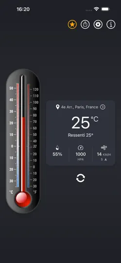 Capture d'écran de Thermomètre++ sur iPhone 1