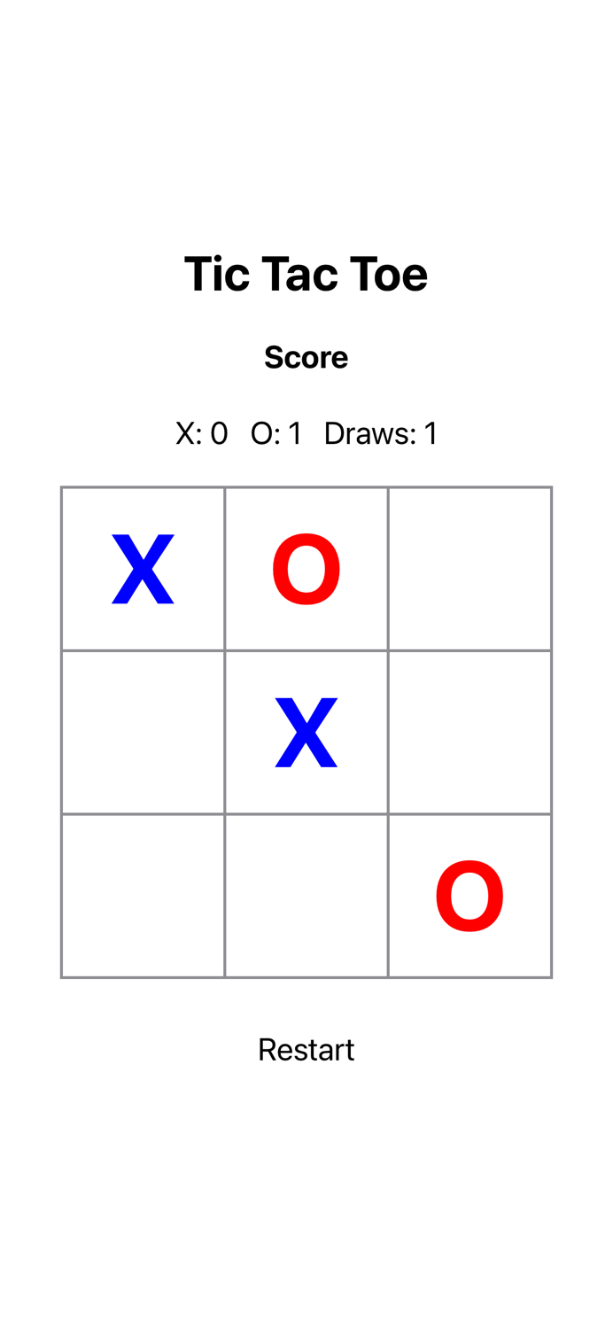 Tic Tac Toe Minimalist