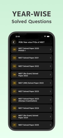 NEET PYQs: Solved Papers Screenshot 2 of 7