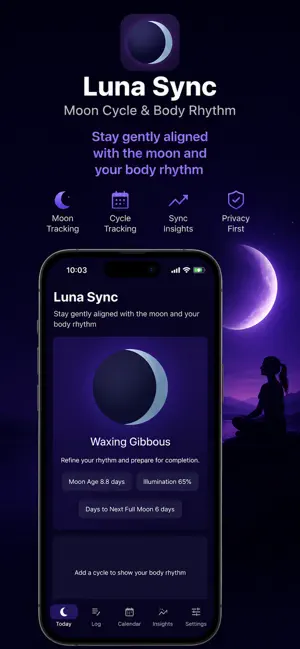 Luna Sync - Period & Cycle Log screenshot 1