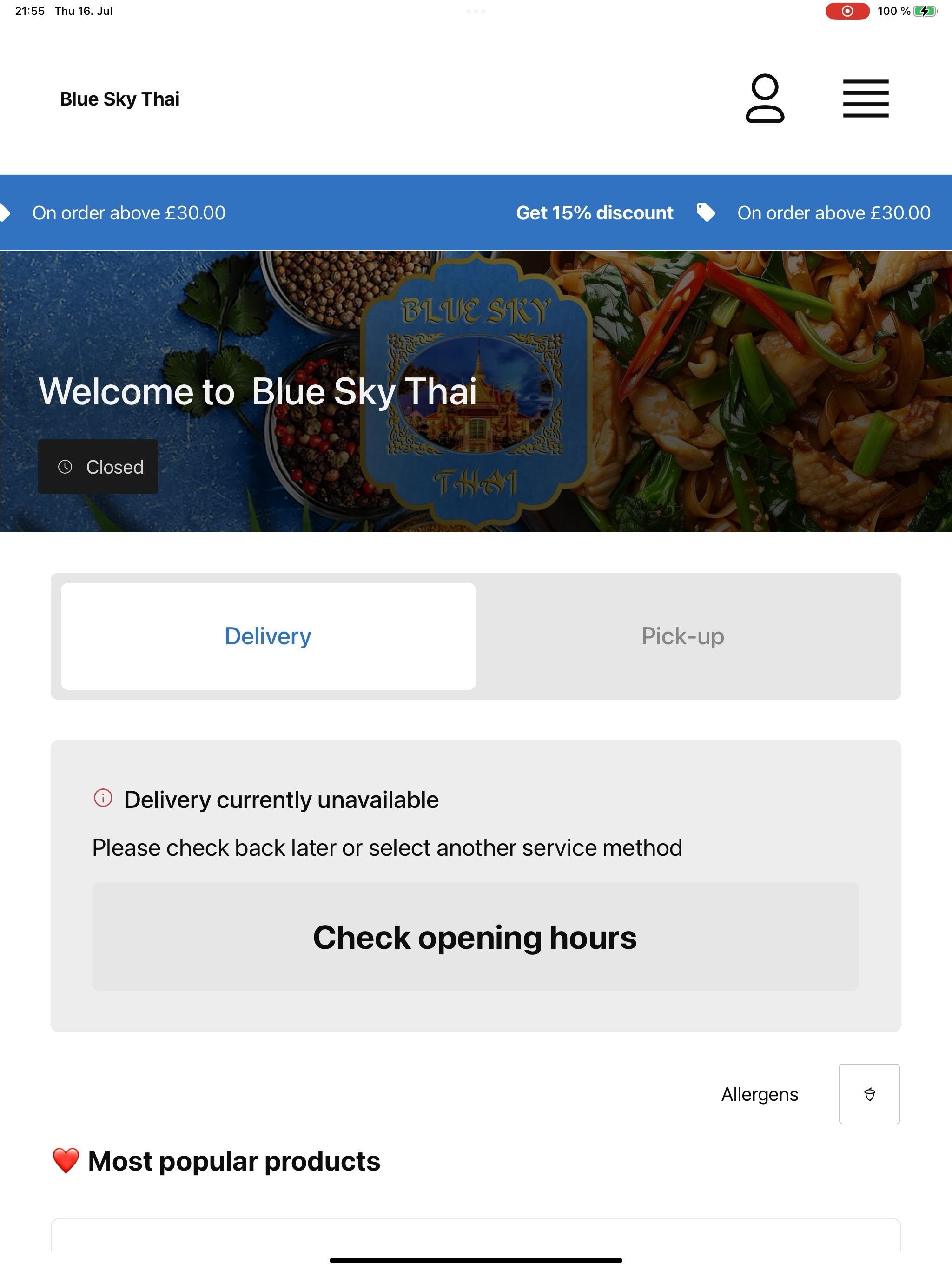 Blue Sky Thai screenshot 9