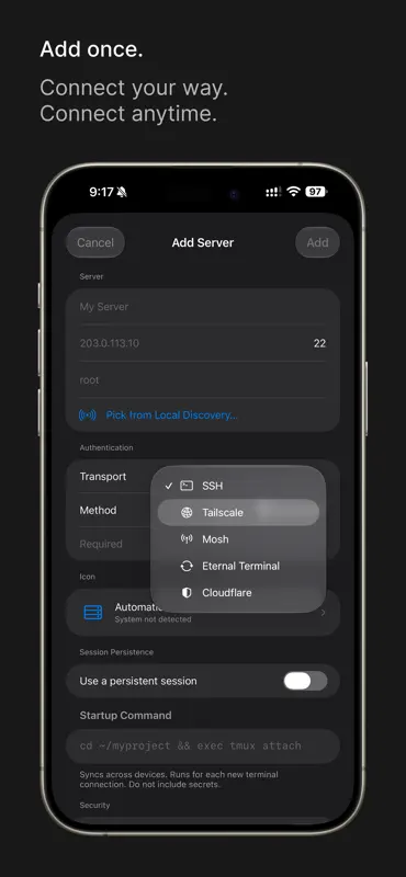 VVTerm: Native SSH Client screenshot 2 of 8