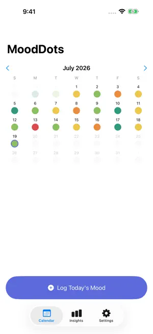MoodDots: Mood Calendar screenshot 1