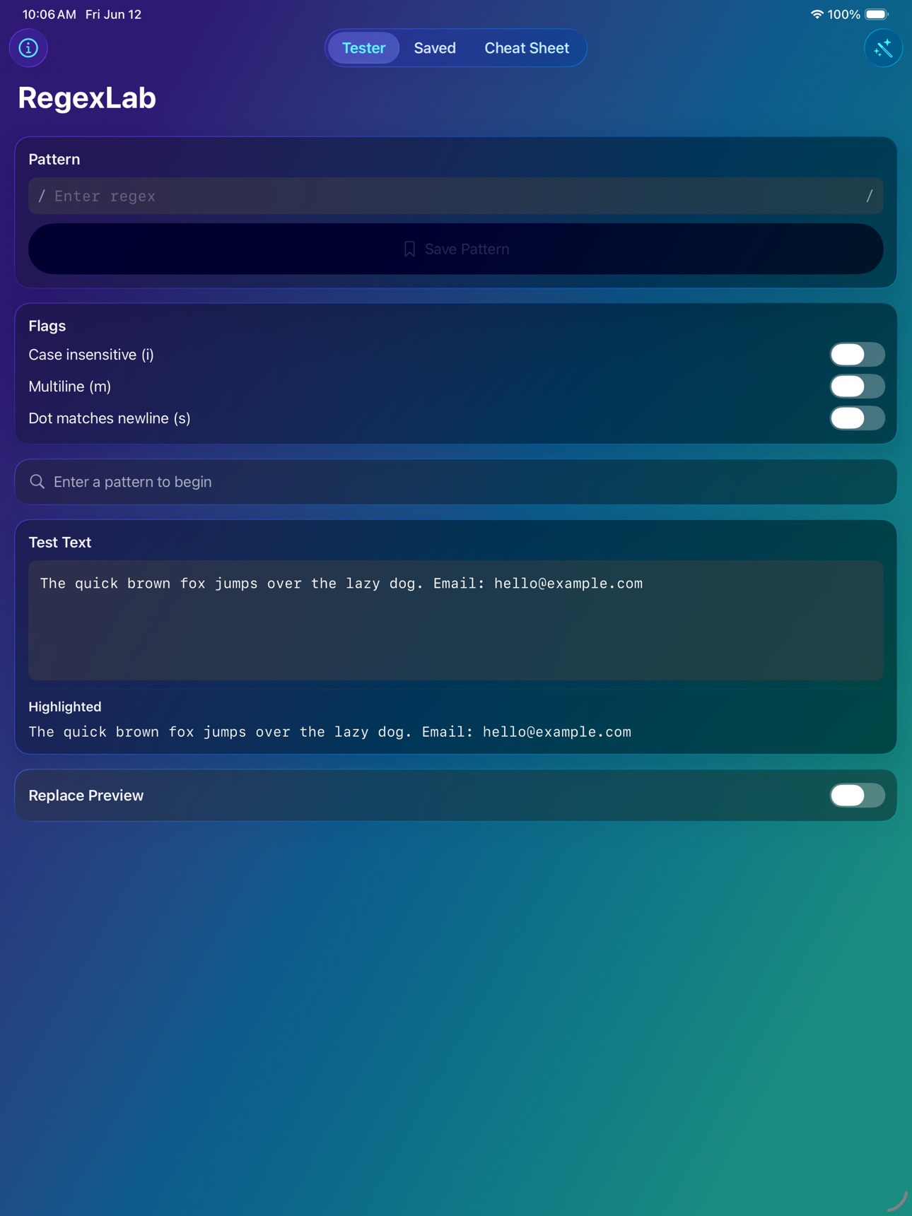 Screenshot 5 of RegexLab: Regex Tester