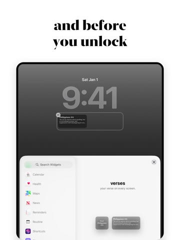 verses: Bible widget creator iPad screenshot