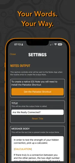 Captura de pantalla de Pairadox en iPhone 3