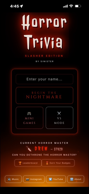 Horror Trivia by Sinister screenshot 2