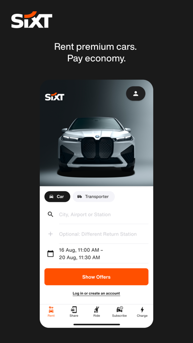 SIXT rent, share, ride & plusのおすすめ画像2