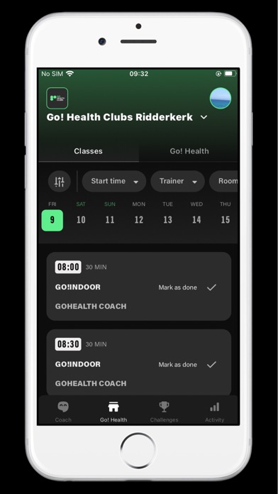 GoHealth Clubs Screenshot