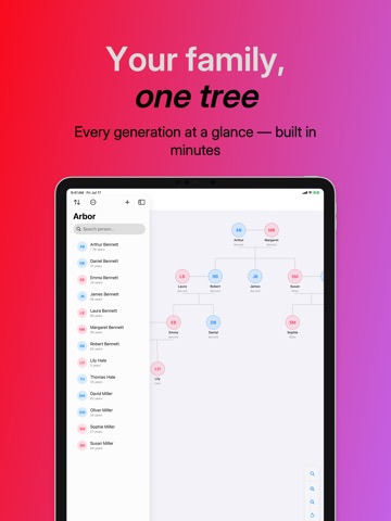 Arbor: Family Tree & Genealogy iPad screenshot