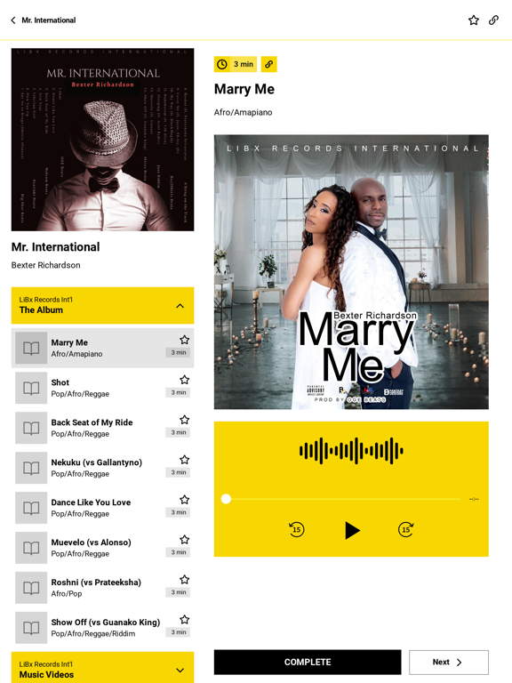 B3X iPad screenshot 2 - Music app