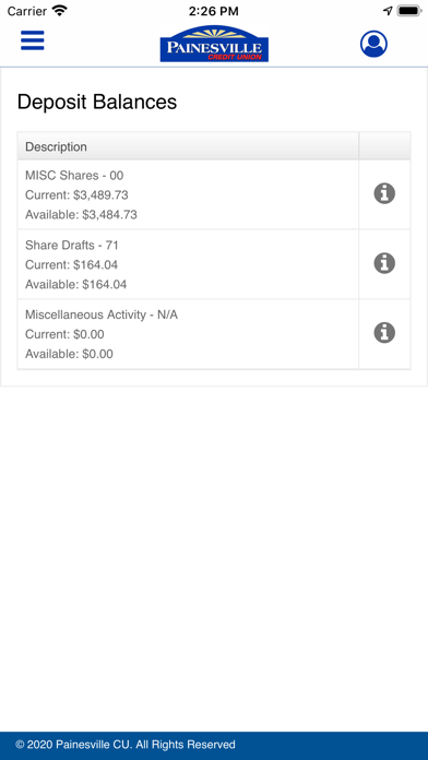 PCU Mobile Banking Screenshot