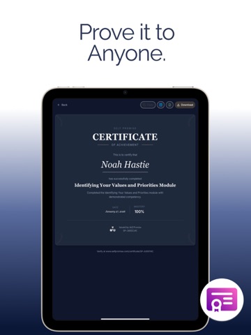 Self Promise iPad screenshot