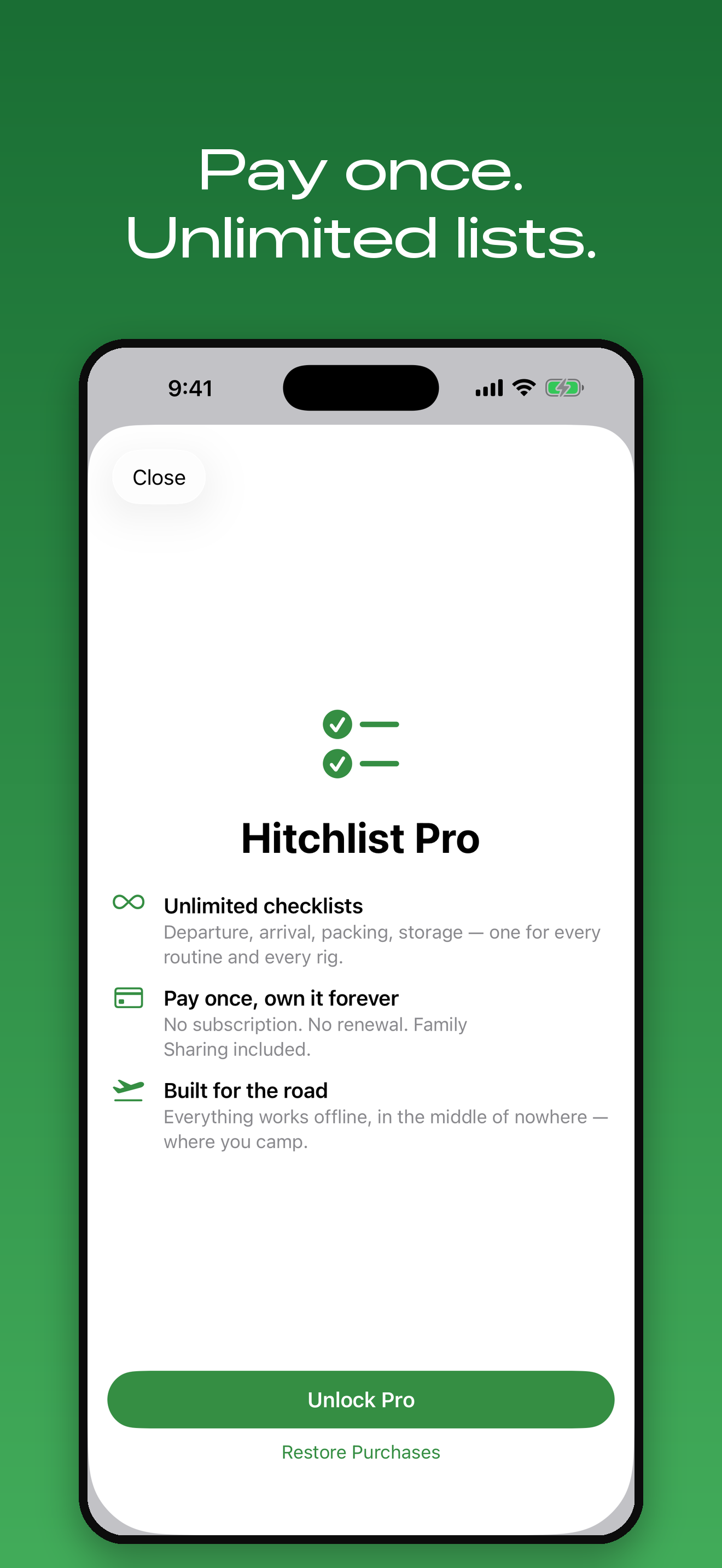 Hitchlist: RV Checklists screenshot 5