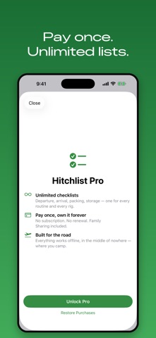 Hitchlist: RV Checklists screenshot