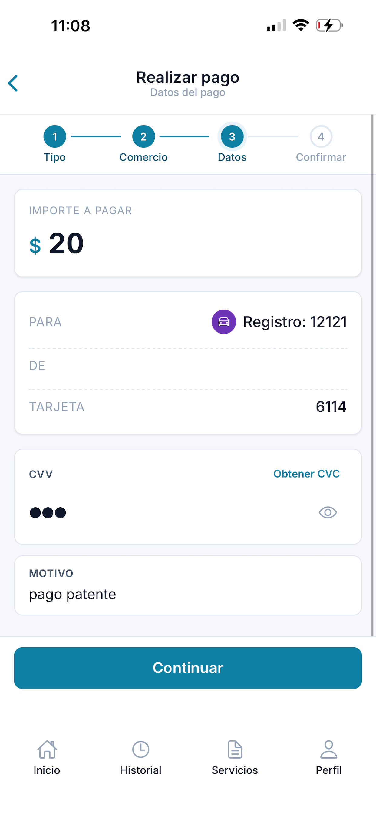 Tarjeta Habitualista