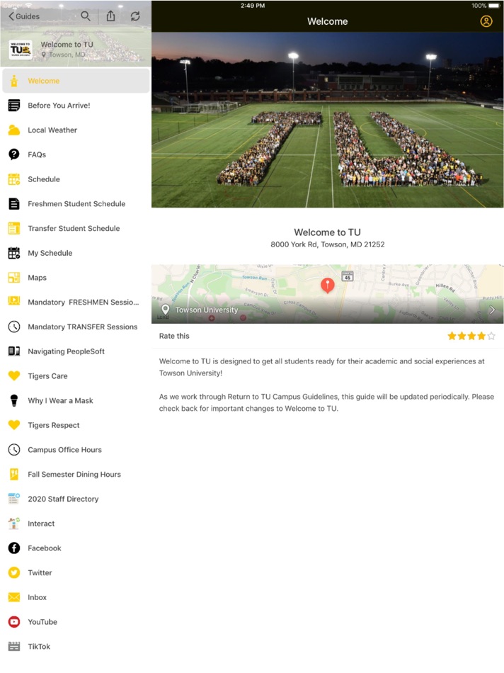 #3. TU Event Guides (iOS) Podle: Towson University