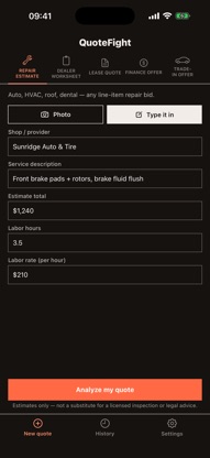 QuoteFight: Repair & Car Deals screenshot 2