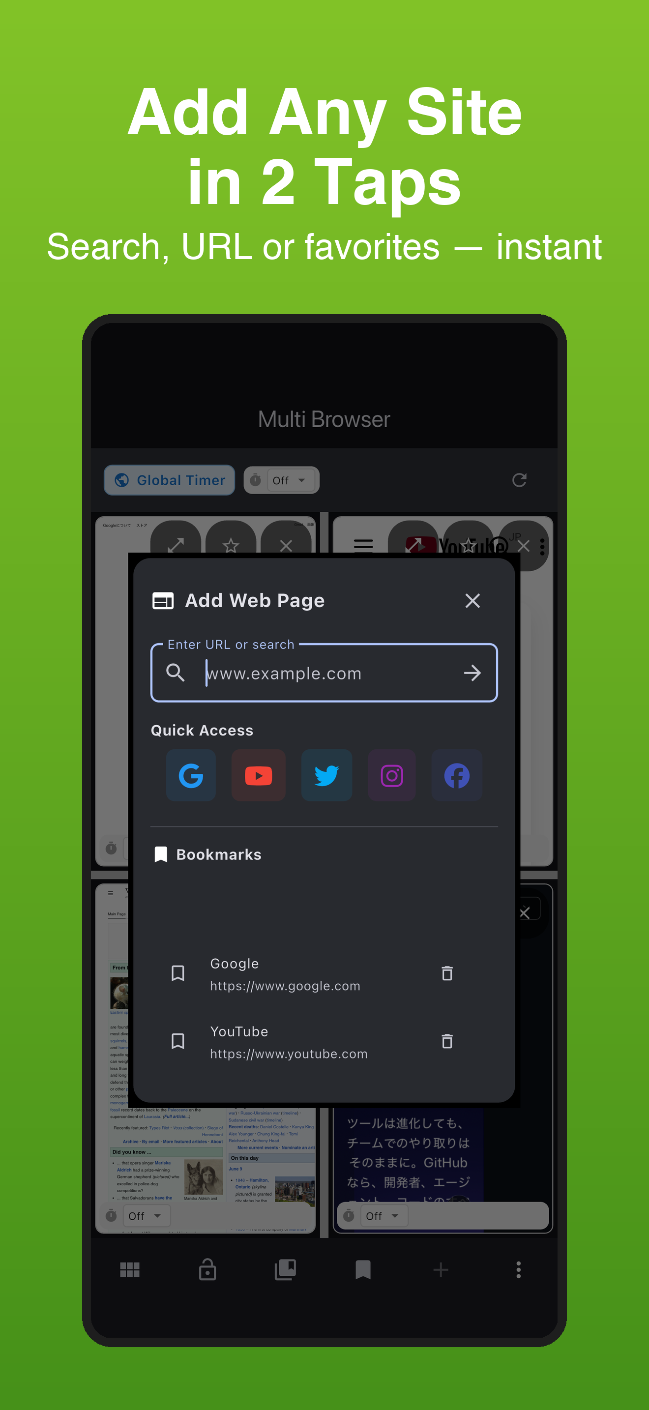 Multi Browser: 4-Split Screen screenshot 3