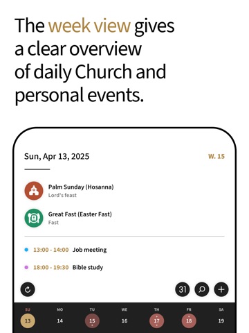 ChurchCal: Church Calendar iPad screenshot