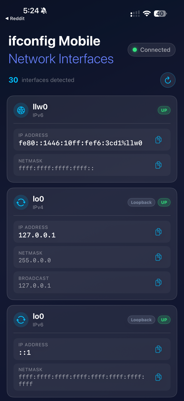 ifconfig Mobile screenshot 3