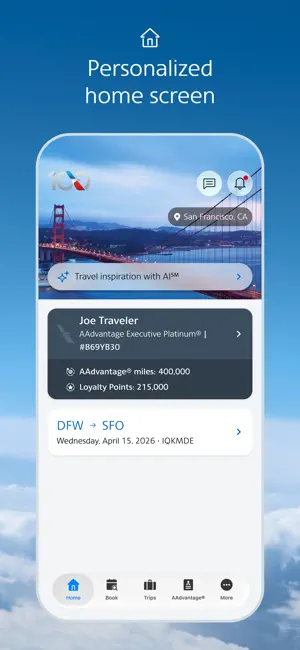 American Airlines iPhone screenshot 2