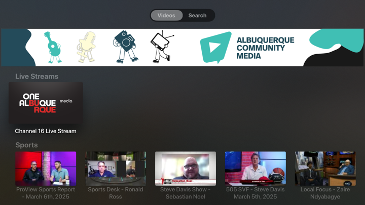 Screenshot #1 pour Albuquerque Community Media