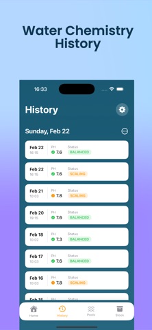 Pool Doc: Pool Chemical Log screenshot