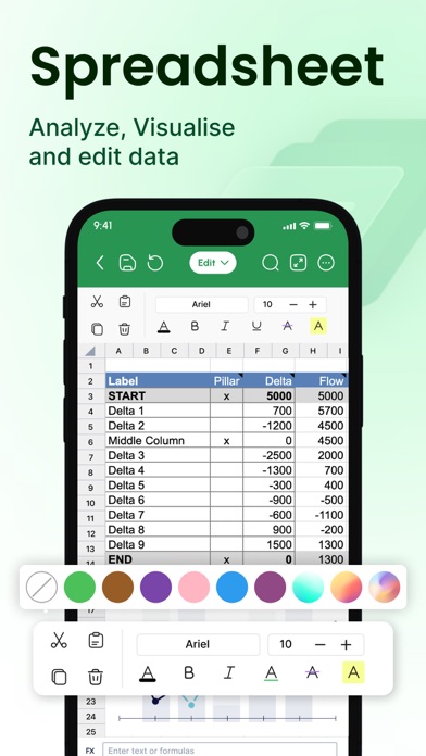 XLSX Sheets: Edit Spreadsheet Screenshot