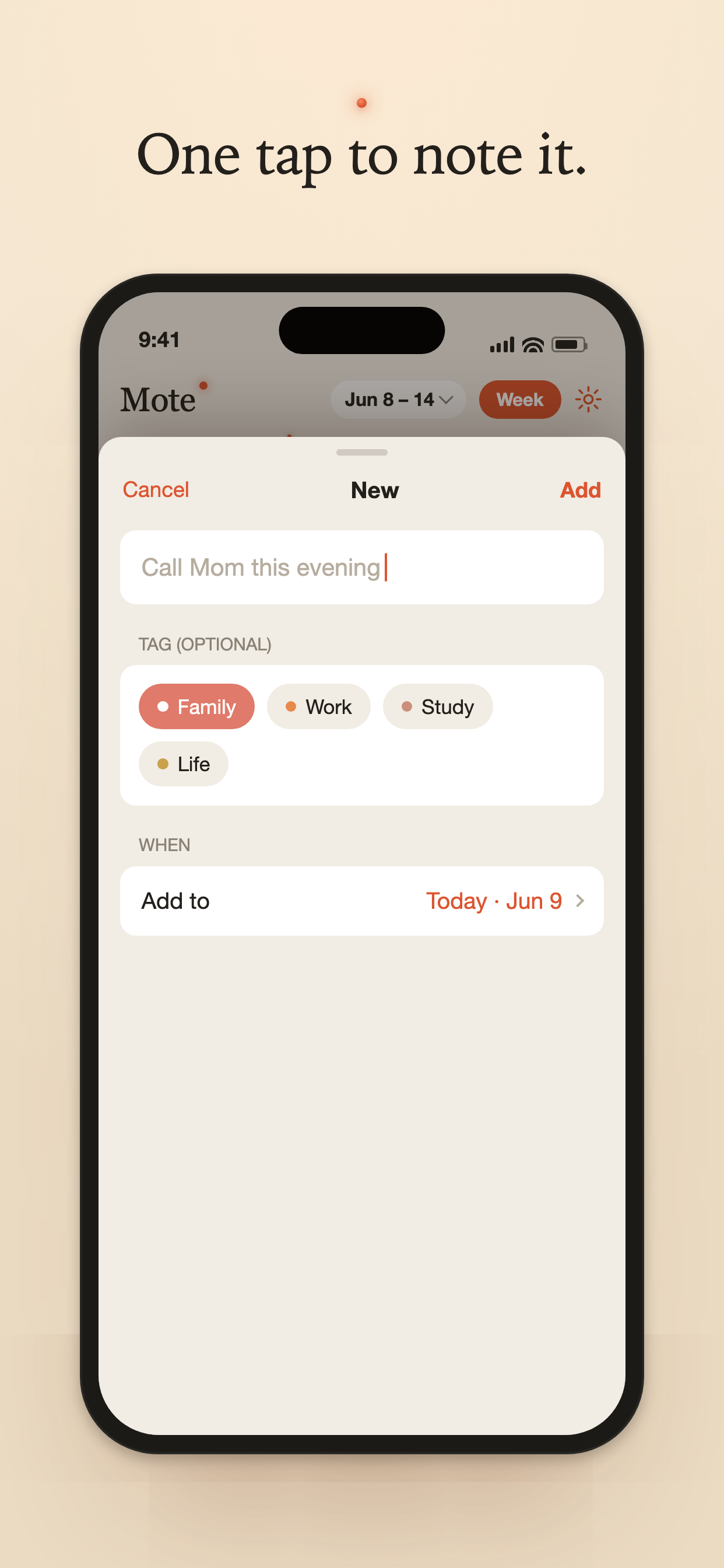 Mote: thoughts into days screenshot 4