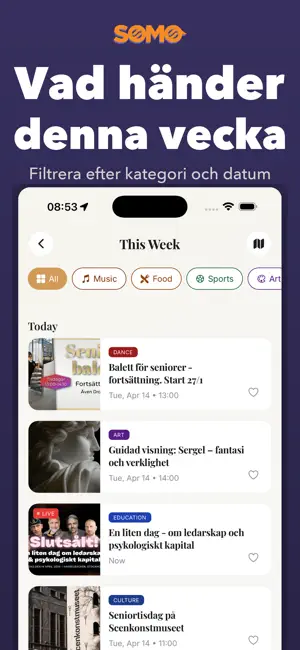 Somo - Sveriges bästa eventapp iPhone screenshot 5