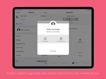Tulip Point of Sale iPad screenshot