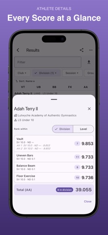 GymScore iPhone screenshot 3