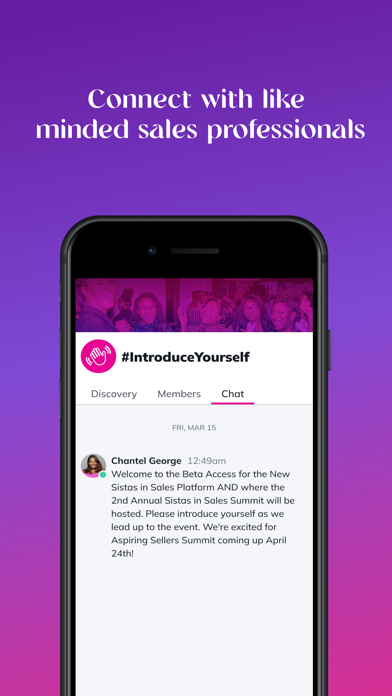 Sistas In Sales iPhone screenshot 3 - Social Networking app