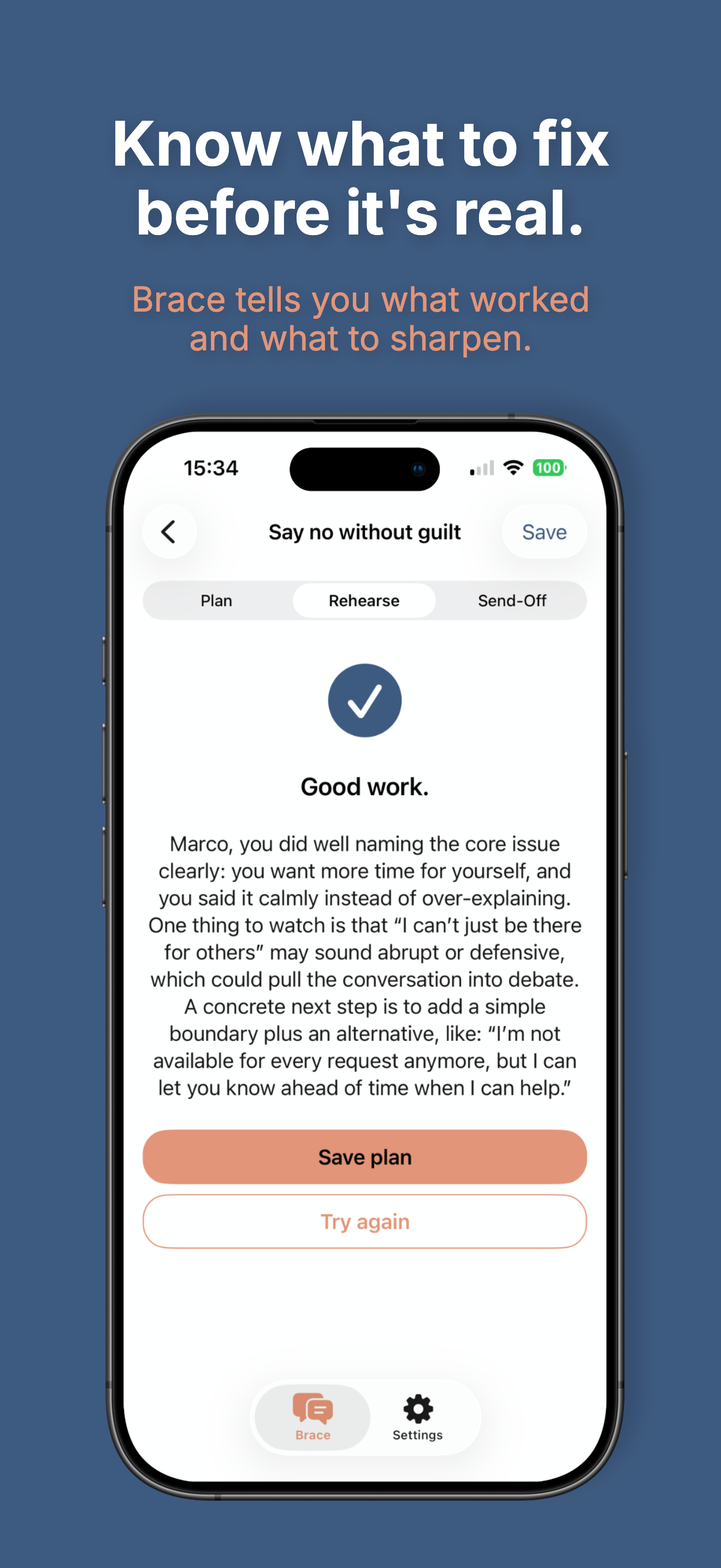 Brace: Hard Conversation Coach screenshot 6