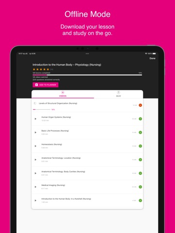 ACFI Lecturio iPad screenshot