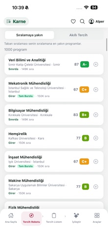 Karne - YKS Tercih Robotu Screenshot 8 of 10