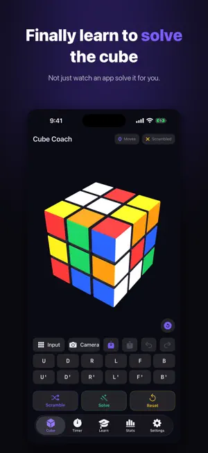 Cube Coach: 3x3 Solver & Timer screenshot 1