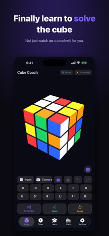 Cube Coach: 3x3 Solver & Timer Screenshot 1 of 7