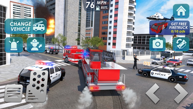 Fire Truck Game 911 Emergency screenshot 4