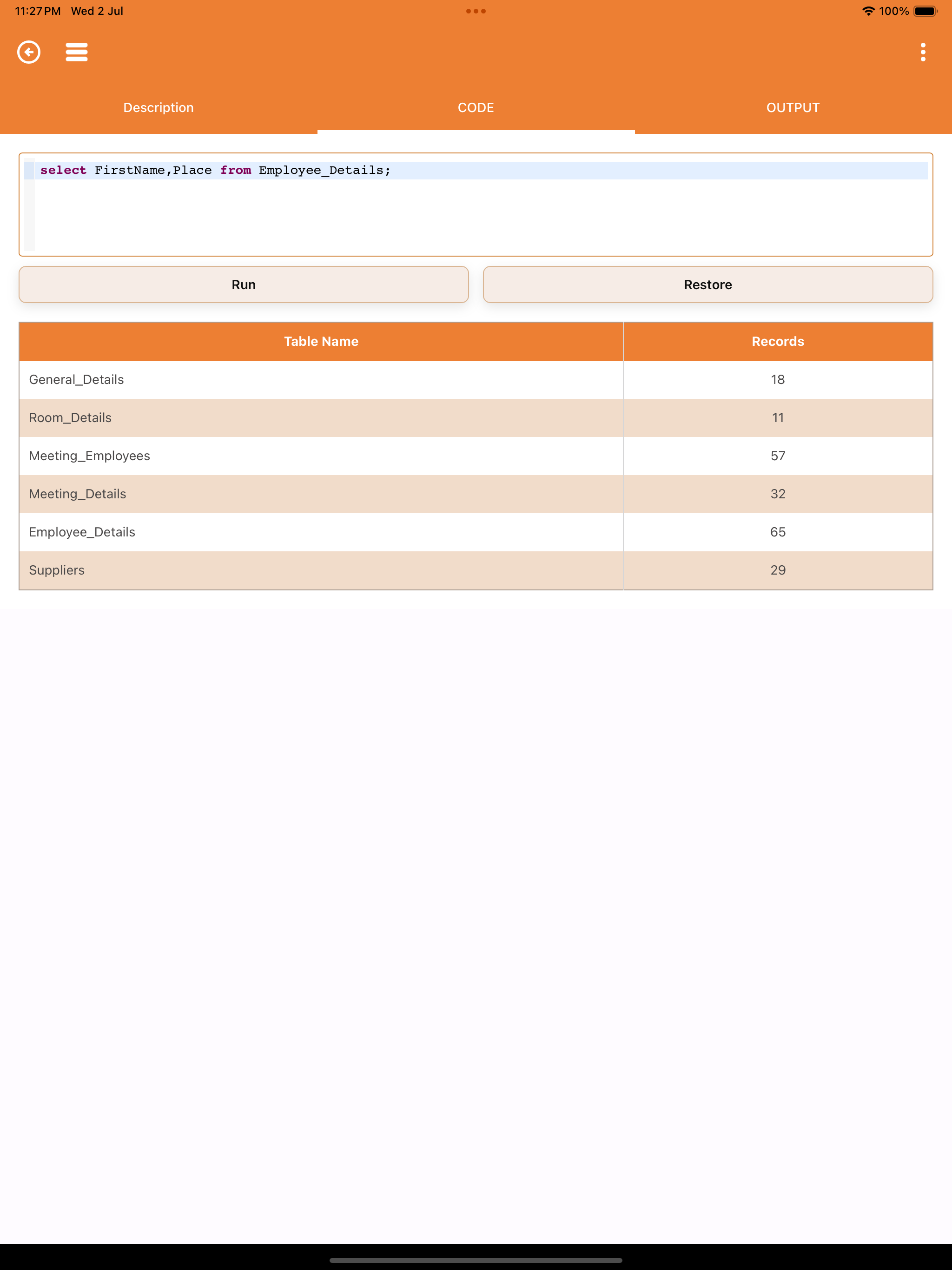 SQL Code Play