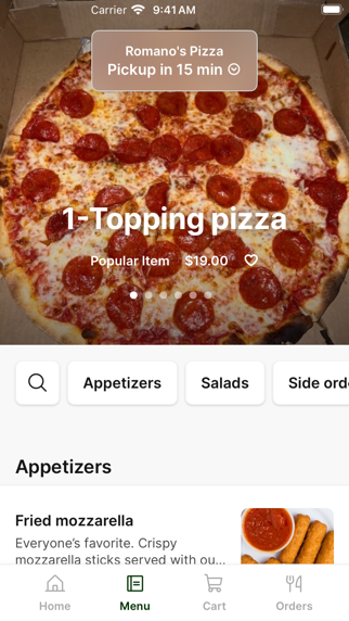Romano's Pizza To Go iPhone screenshot 2 - Food & Drink app