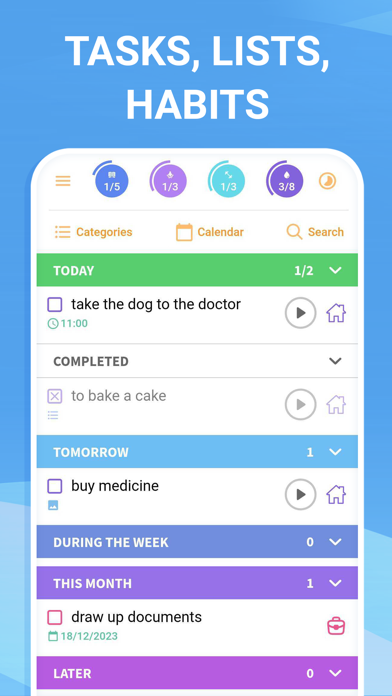 To-do list, tasks planner Screenshot