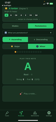 Guitar Tuner and Practice screenshot