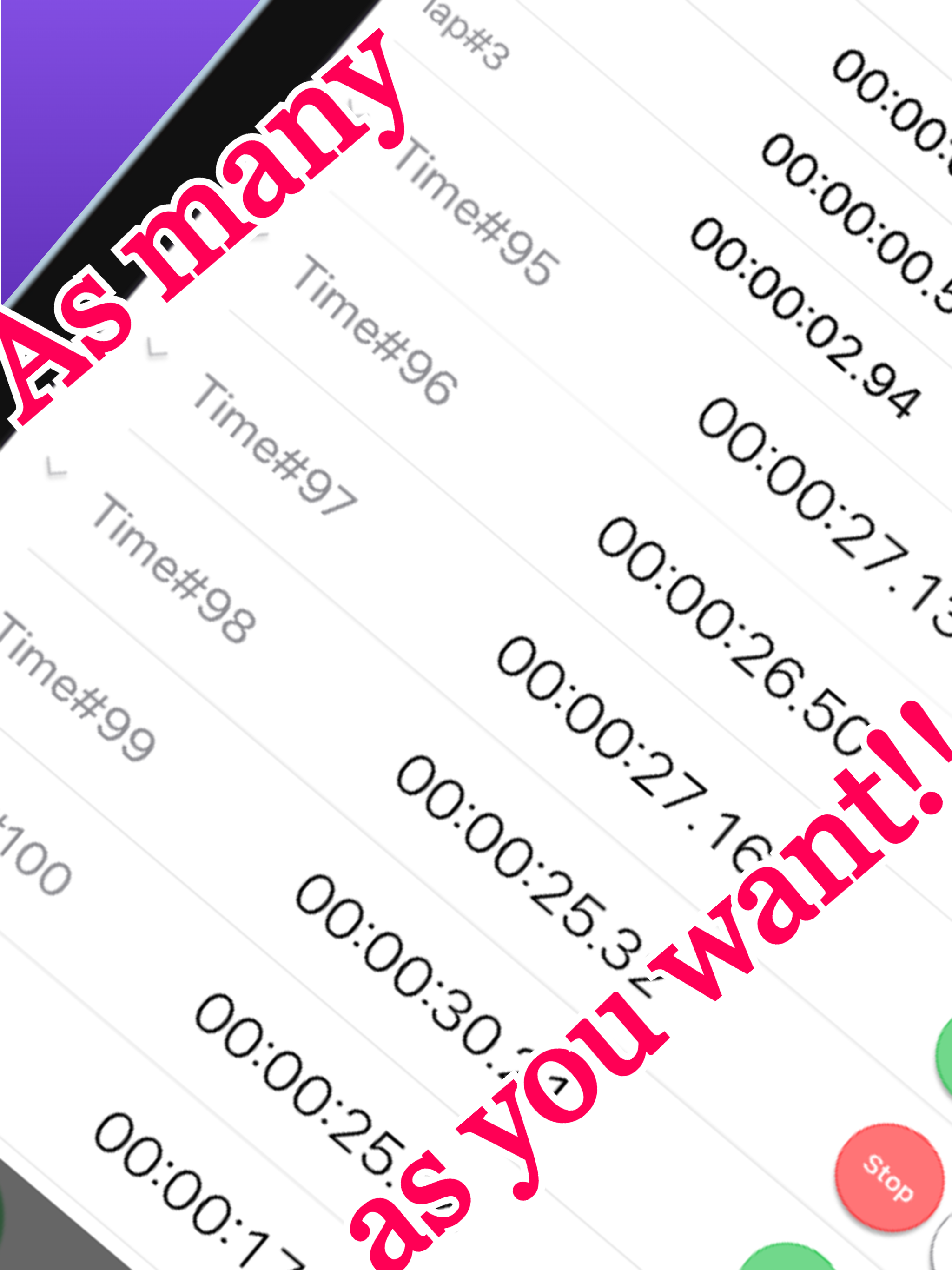 Unlimited Multi-Stopwatch